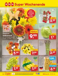 Gazetka promocyjna Netto Marken-Discount - Filial-Angebote - Gazetka - ważna od 16.04 do 16.04.2022 - strona 34 - produkty: banane, bananen, bio, bio-bananen, eis, eisbergsalat, kartoffel, mac, ndk, reis, rispentomaten, sac, salat, Schal, Schale, spargel, spargel grün, Ti, tisch, tomate, tomaten, trauben, versandkostenfrei