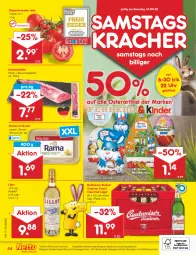 Gazetka promocyjna Netto Marken-Discount - Filial-Angebote - Gazetka - ważna od 16.04 do 16.04.2022 - strona 44 - produkty: angebot, angebote, aperitif, asti, budweiser, butter, discount, eis, filet, gin, Holz, Kinder, kracher, lillet, marken-discount, rama, reis, rispentomaten, schwein, schweine, schweinefilet, Ti, tomate, tomaten, uhr, wein, weine, ZTE