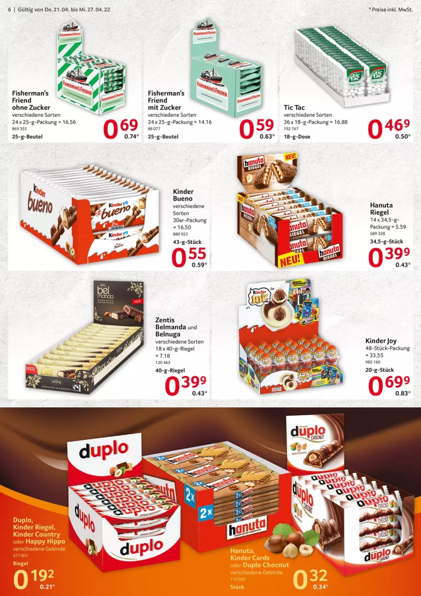 Aktueller Prospekt Selgros - Food - von 21.04 bis 27.04.2022 - strona 27 - produkty: beutel, eis, hanuta, Kinder, kinder bueno, reis, riegel, Ti, zentis, zucker