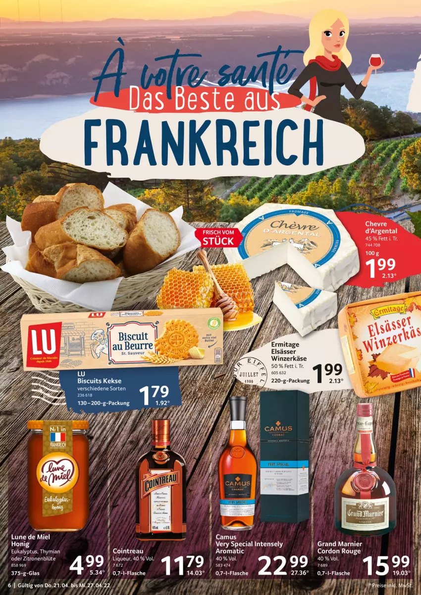 Aktueller Prospekt Selgros - Food - von 21.04 bis 27.04.2022 - strona 6 - produkty: Blüte, Camus, flasche, Käse, keks, kekse, rouge, tee, Ti, zitrone, zitronen