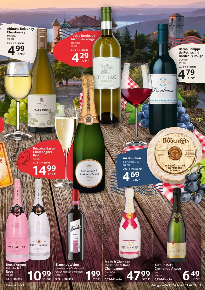 Aktueller Prospekt Selgros - Food - von 21.04 bis 27.04.2022 - strona 7 - produkty: brut, brut dargent, champagne, chardonnay, flasche, HP, mac, moet, Ria, rouge, wein, weine