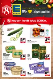 Gazetka promocyjna Kupsch - Angebote der Woche - Gazetka - ważna od 09.07 do 09.07.2022 - strona 1 - produkty: Becher, butter, cremissimo, deka, eis, gin, gurke, gyros, irische butter, jacobs, jacobs krönung, kaffee, kerrygold, kräuter, langnese, langnese cremissimo, milka, milka schokolade, pasta, reis, salat, Salatgurke, schoko, schokolade, sim, Ti, ZTE