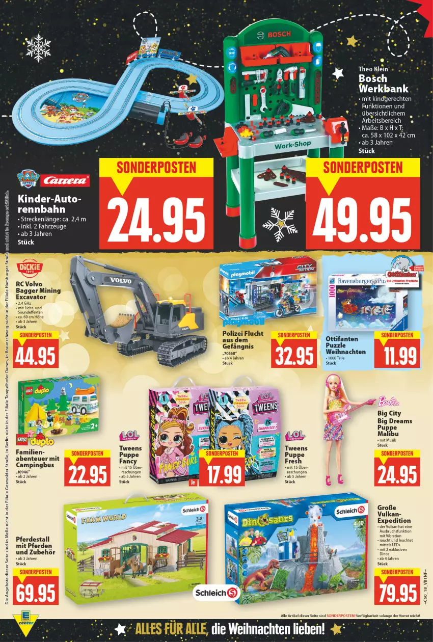 Aktueller Prospekt E Center - Angebote der Woche - von 13.12 bis 18.12.2021 - strona 18 - produkty: angebot, angebote, auto, Bank, bosch, braun, burger, Cava, elle, ente, erde, hamburger, Kinder, leds, Leuchte, Malibu, Puppe, Puzzle, Rauch, Ti, usb, weihnachten