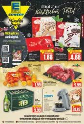 Gazetka promocyjna E Center - Angebote der Woche - Gazetka - ważna od 18.12 do 18.12.2021 - strona 1 - produkty: asti, auto, braten, clementinen, coppenrath, deka, elle, ente, , ferrero, flasche, gulasch, jever, jungbullen, kaffee, kirsch, Kugel, likör, Mode, nuss, orange, orangen, pils, pilsener, rind, rinder, Rinderroulade, rinderrouladen, rouladen, sahne, Schal, Schale, schnitten, senseo, tasse, Ti, tisch, torte, Yo