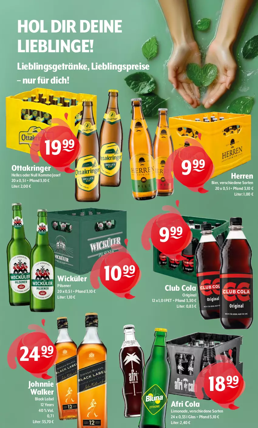 Aktueller Prospekt Getraenke Hoffmann - Prospekte - von 09.06 bis 14.06.2025 - strona 9 - produkty: Afri Cola, bier, black label, cola, eis, elle, getränk, getränke, gin, johnnie walker, lack, limo, limonade, Ottakringer, pils, pilsener, reis, ring, WICK