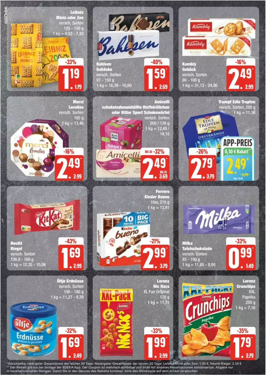 Aktueller Prospekt Edeka - Prospekte - von 30.09 bis 05.10.2024 - strona 16 - produkty: coupon, deka, eis, erdnüsse, LG, lorenz, reis, riegel, tee, Ti, ültje, ültje erdnüsse, ZTE