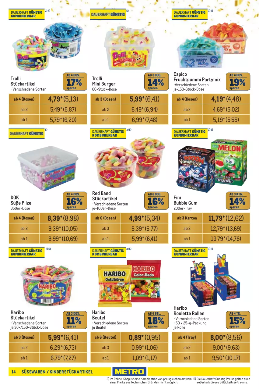 Aktueller Prospekt Metro - Händler Journal - von 05.09 bis 18.09.2024 - strona 14 - produkty: auer, beutel, burger, Cap, eis, frucht, fruchtgummi, haribo, Kinder, pilze, reis, süsswaren, Ti, trolli