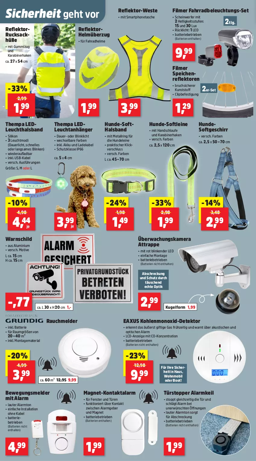 Aktueller Prospekt Thomas Philipps - von 22.09 bis 27.09.2025 - strona 4 - produkty: akku, Anhänger, auer, batterie, batterien, beleuchtung, deka, elle, Fahrrad, fenster, Fenster und Türen, geschirr, kamera, Kugel, ladekabel, leine, LG, Rauch, Ria, ring, rücklicht, rucksack, sac, smartphone, Tasche, Ti, tisch, topper, türstopper, usb, Weste