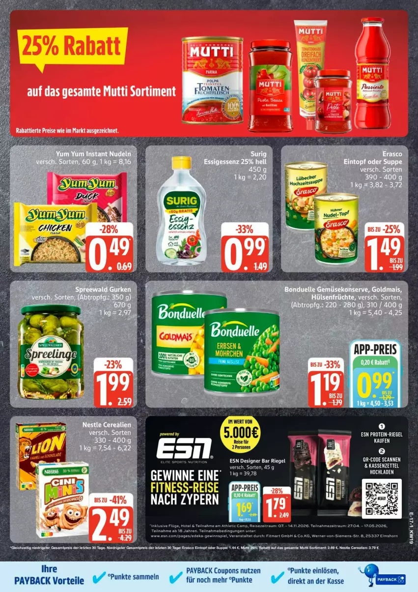 Aktueller Prospekt Edeka - Prospekte - von 04.05 bis 09.05.2026 - strona 20 - produkty: coupon, coupons, eis, ente, payback, reis, sac