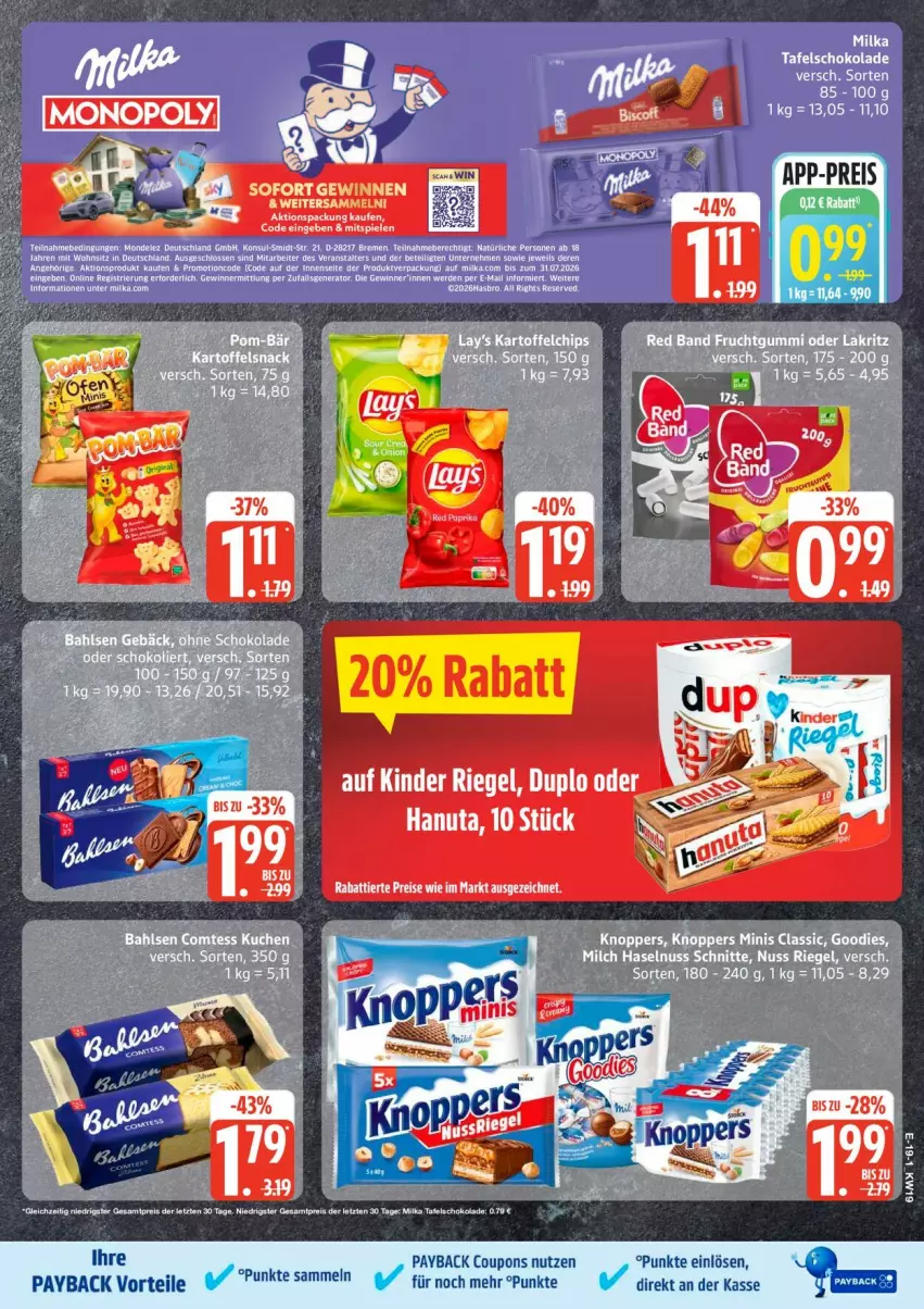 Aktueller Prospekt Edeka - Prospekte - von 04.05 bis 09.05.2026 - strona 22 - produkty: coupon, coupons, eis, hanuta, payback, reis, tee, Ti