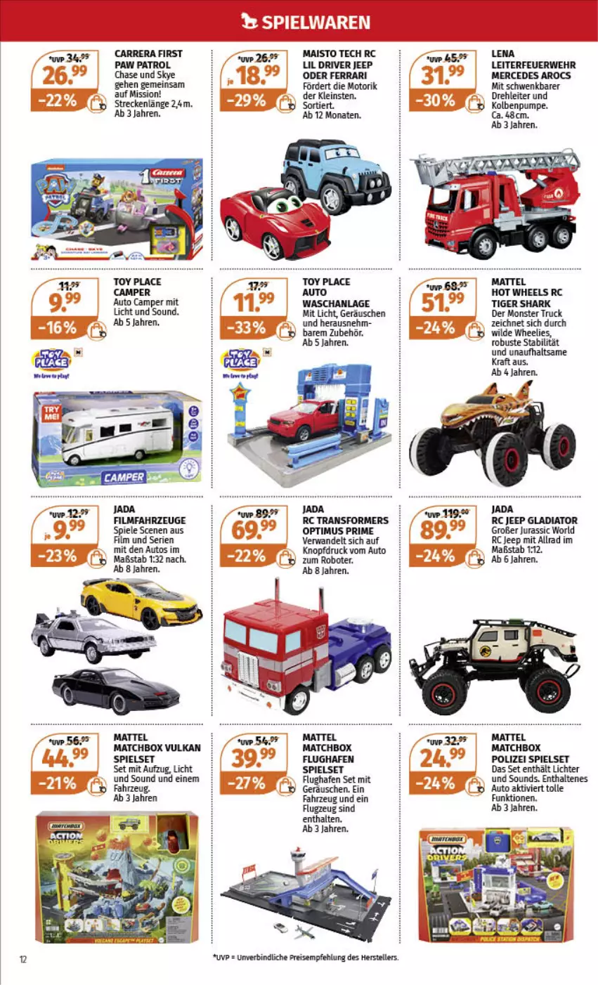 Aktueller Prospekt Mueller - Spielware & Multi-Media - von 27.11 bis 10.12.2022 - strona 12 - produkty: auto, Carrera, eis, elle, Hot Wheels, Jura, kraft, mais, Mattel, monster, Monster Truck, Paw Patrol, reis, rwe, Spiele, teller, Ti, Wild