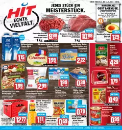 Gazetka promocyjna Hit - Prospekte - Gazetka - ważna od 14.01 do 14.01.2023 - strona 1 - produkty: actimel, actimel drink, aufstrich, avocado, Becher, beutel, braten, brot, brotaufstrich, burger, butter, danone, danone actimel drink, drink, eis, fertiggericht, fertiggerichte, flasche, frische milch, frosta, frucht, fruchtgummi, géramont, glasflasche, granini, gulasch, hamburger, haribo, joghur, joghurt, joghurt mit der ecke, jungbullen, kaffee, kaffeepads, Käse, Lakritz, limo, mac, maggi, maggi fix, meggle, Meister, melitta, milch, Müller, nuss, obst, oder lakritz, oro di parma, pasta, pizza, reis, reiss, rind, rinder, ritter, ritter sport, salat, Schmelzkäse, senseo, Sport, ssd, Streichzart, Ti, tomate, tomaten, veggie, wagner, weihenstephan, ZTE