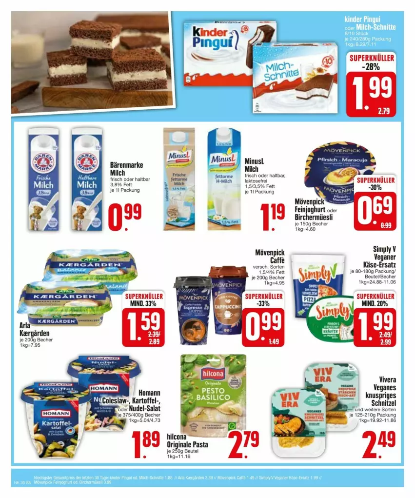 Aktueller Prospekt Edeka - Prospekte - von 11.08 bis 17.08.2024 - strona 10 - produkty: arla, bärenmarke, Becher, beutel, eier, feinjoghurt, gin, hilcona, joghur, joghurt, kartoffel, Käse, milch, nudel, pasta, salat, schnitzel, sim