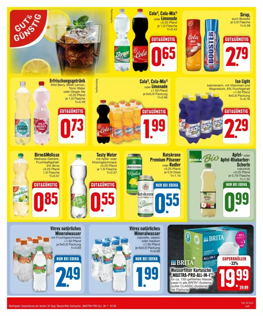 Aktueller Prospekt Edeka - Prospekte - von 11.08 bis 17.08.2024 - strona 25 - produkty: Alwa, apfel, bitter lemon, cola, elle, erfrischungsgetränk, flasche, frucht, fruchtsaft, getränk, gin, ginger, ginger ale, kirsch, krone, limo, limonade, mac, magnesium, mineralwasser, natur, natürliches mineralwasser, pils, pilsener, premium pils, radler, rel, saft, sirup, tonic, tonic water, vita, Vitamine, vitrex, wasser, Wild, wild berry