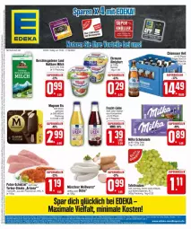 Gazetka promocyjna Edeka - Prospekte - Gazetka - ważna od 17.08 do 17.08.2024 - strona 3 - produkty: almighur, almighurt, Becher, deka, ehrmann, eis, flasche, frucht, haltbare milch, magnum, milch, milka, milka schokolade, Nektar, pute, putenbrust, saft, schnitzel, schoko, schokolade, steak, steaks, Ti, Weißwurst, wurst