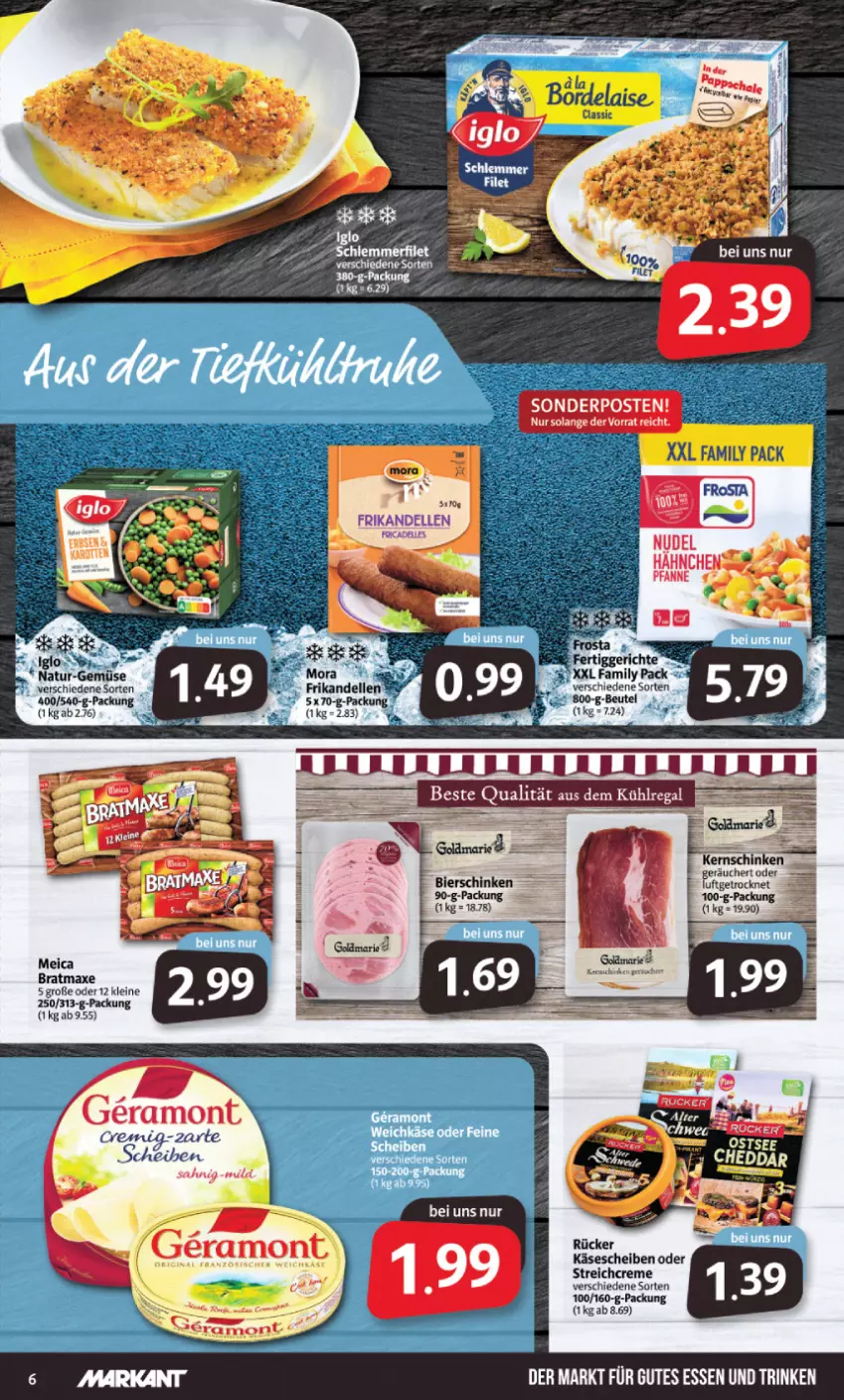 Aktueller Prospekt Markant - Prospekte - von 13.06 bis 18.06.2022 - strona 6 - produkty: axe, beutel, bier, bierschinken, bratmaxe, creme, dell, elle, gutes essen, Käse, käsescheiben, kernschinken, leine, meica, nudel, pfanne, schinken