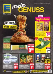 Gazetka promocyjna Edeka - Angebote der Woche - Gazetka - ważna od 23.09 do 23.09.2023 - strona 1 - produkty: angebot, angebote, Becher, bio, bohne, bohnen, bolognese, chips, chipsfrisch, coupon, coupons, deka, eis, erde, espresso, frischkäse, frischkäsezubereitung, gurke, gurken, kaffee, Käse, korn, maggi, maggi fix, natur, nuss, oder espresso, Ofen, pasta, philadelphia, rabatt-coupon, reis, spaghetti, spaghetti bolognese, super-knüller, teigwaren, Ti, ZTE