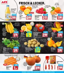 Gazetka promocyjna Aez - Prospekte - Gazetka - ważna od 24.10 do 24.10.2026 - strona 2 - produkty: apfel, auer, banane, bananen, Bau, beere, beeren, bio, bio hit, clementinen, cola, curry, discount, eis, erde, flasche, frucht, früchte, himbeer, himbeere, himbeeren, Innocent, joghur, joghurt, Kaki, kartoffel, kartoffeln, Kürbis, LG, mac, mango, möhren, nuss, obst, quark, reis, rucola, saft, salat, salate, Schal, Schale, shake, smoothie, smoothies, speisekartoffeln, spinat, Ti, tisch, vita, Vitamine, zitrone, zitronen, ZTE