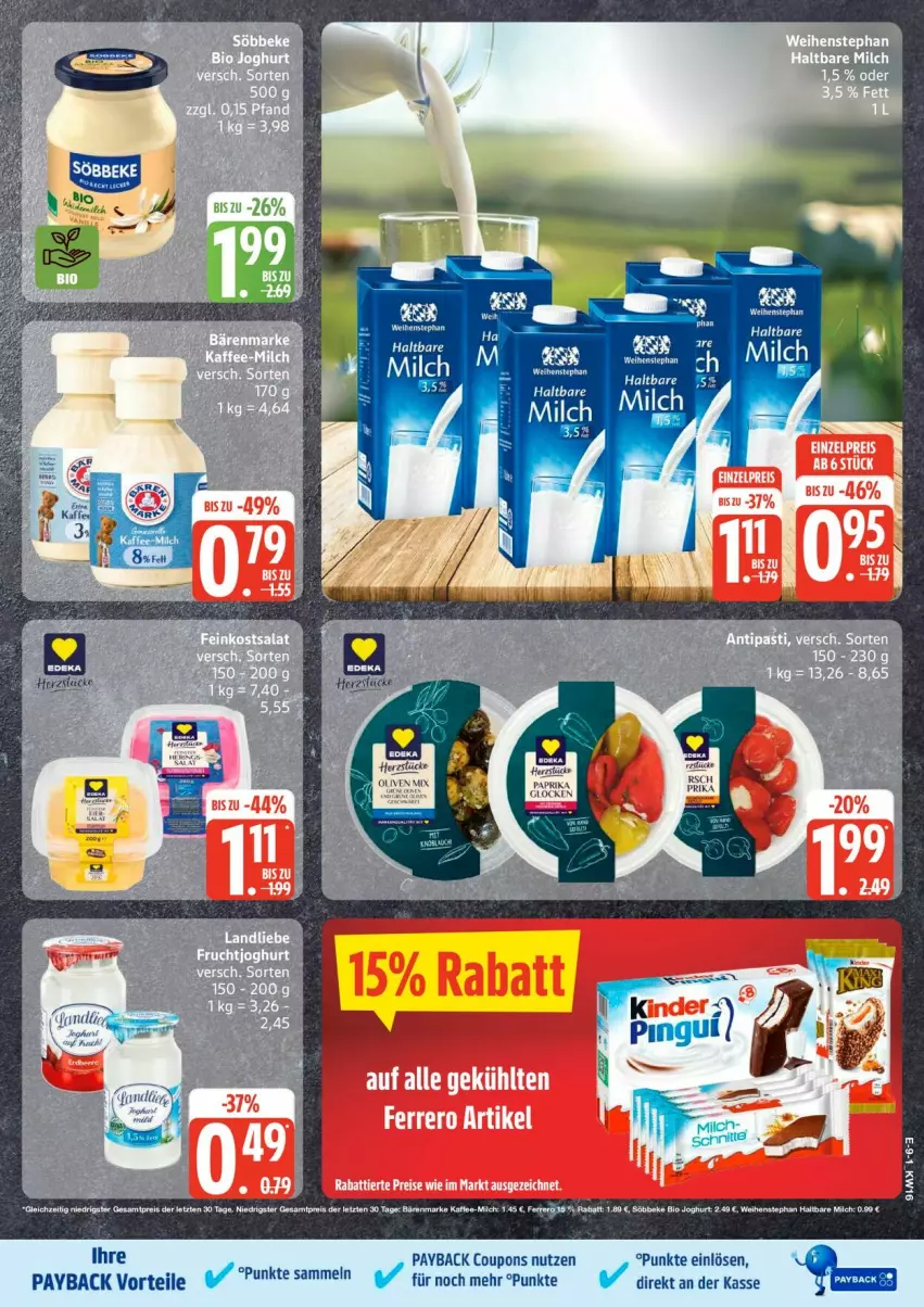 Aktueller Prospekt Edeka - Prospekte - von 13.04 bis 18.04.2026 - strona 11 - produkty: coupon, coupons, milch, payback