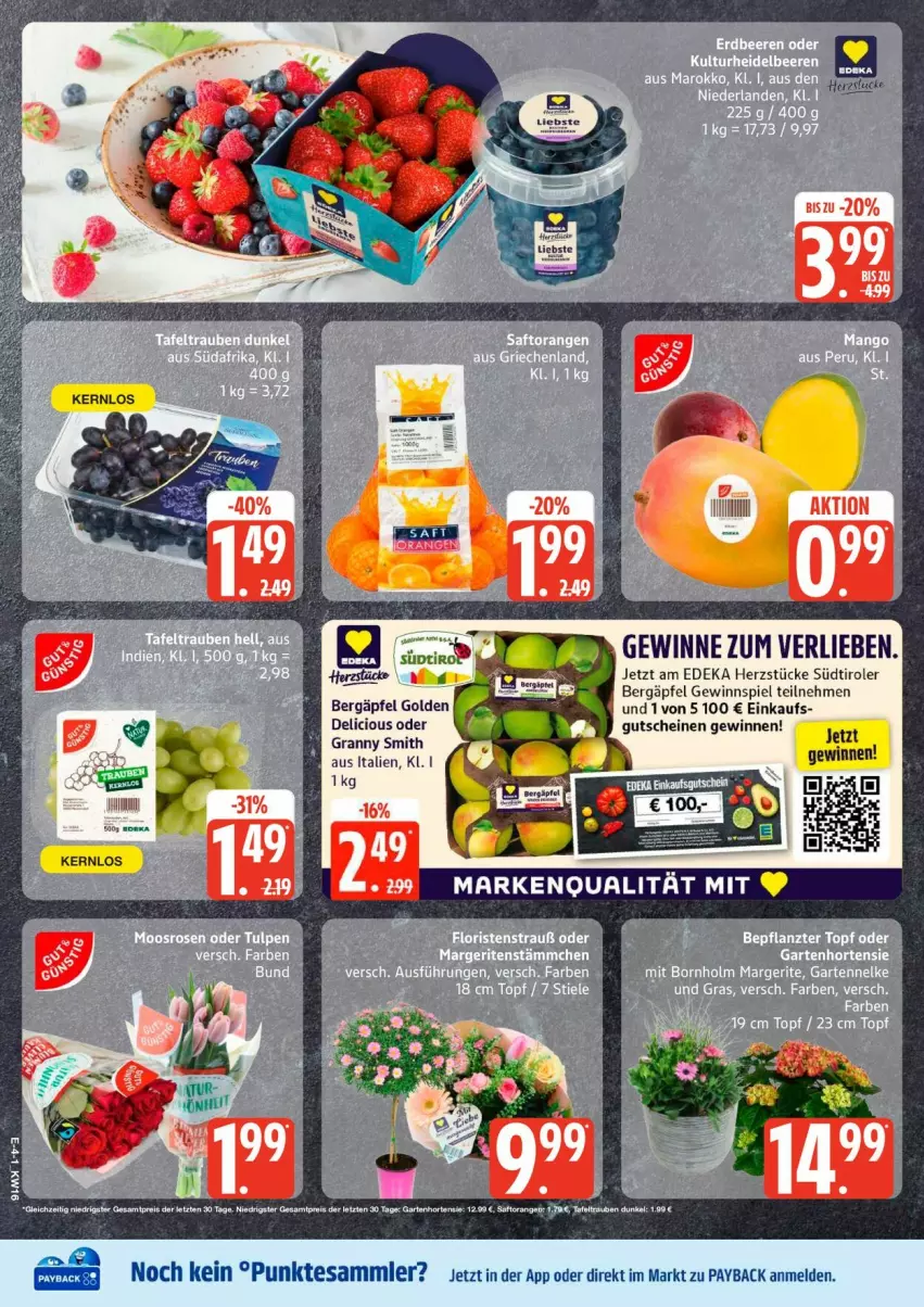 Aktueller Prospekt Edeka - Prospekte - von 13.04 bis 18.04.2026 - strona 4 - produkty: deka, gewinnspiel, gutschein, gutscheine, lack, Lacke, payback, südtiroler, tesa, Ti