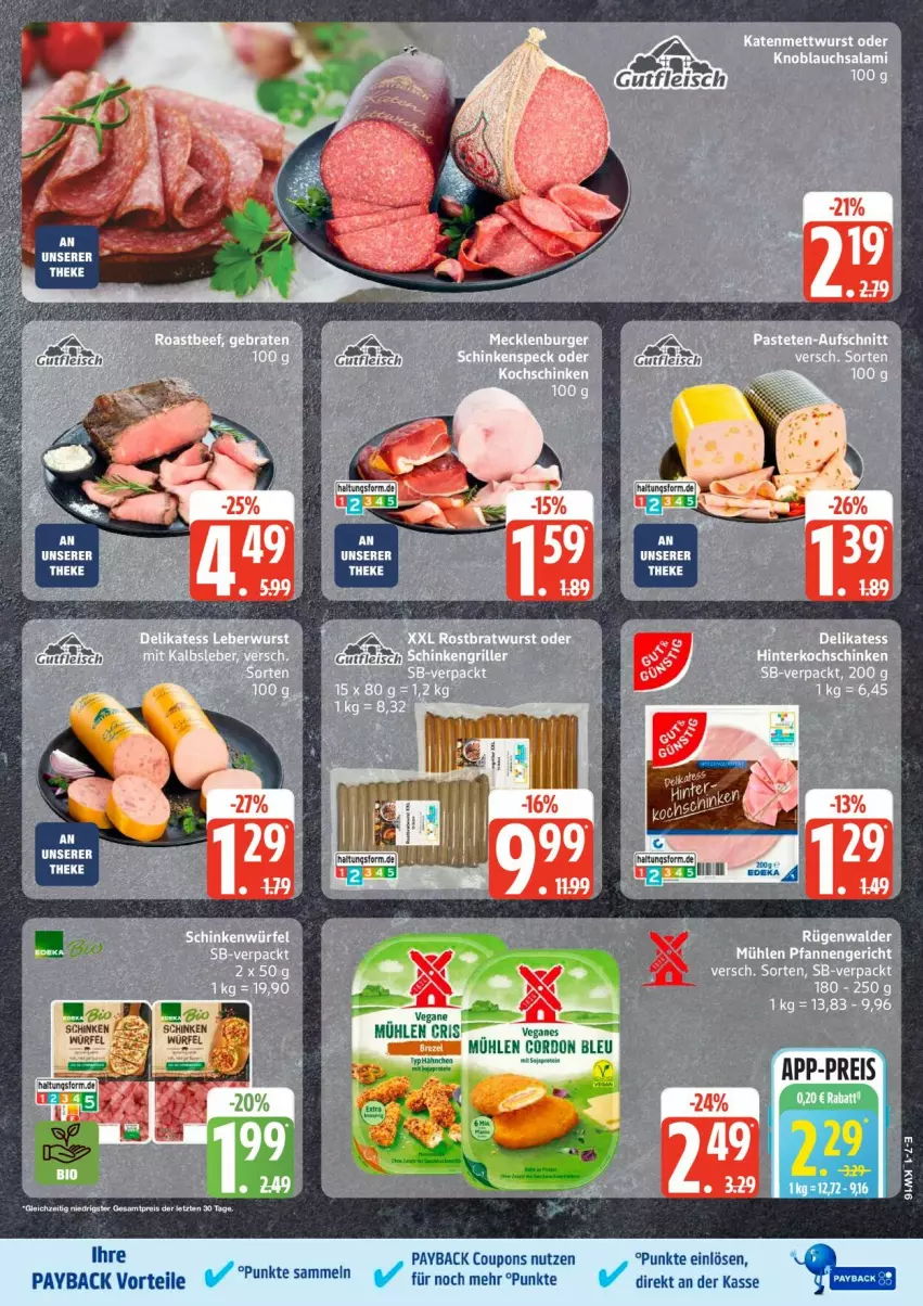 Aktueller Prospekt Edeka - Prospekte - von 13.04 bis 18.04.2026 - strona 8 - produkty: coupon, coupons, eis, payback, reis, schinken, Yo