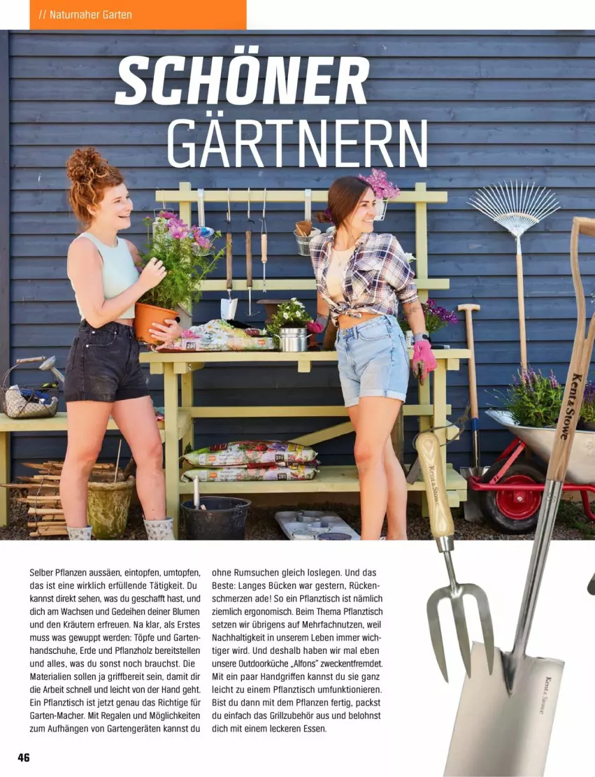 Aktueller Prospekt Obi - Prospekte - von 18.04 bis 31.05.2022 - strona 46 - produkty: blume, blumen, eintopf, elle, erde, Garten, grill, Grillzubehör, handschuhe, Holz, kräuter, kräutern, küche, mac, natur, pflanze, pflanzen, Rauch, regal, Ria, rum, schuhe, Ti, tisch, topf, Topfen, weck