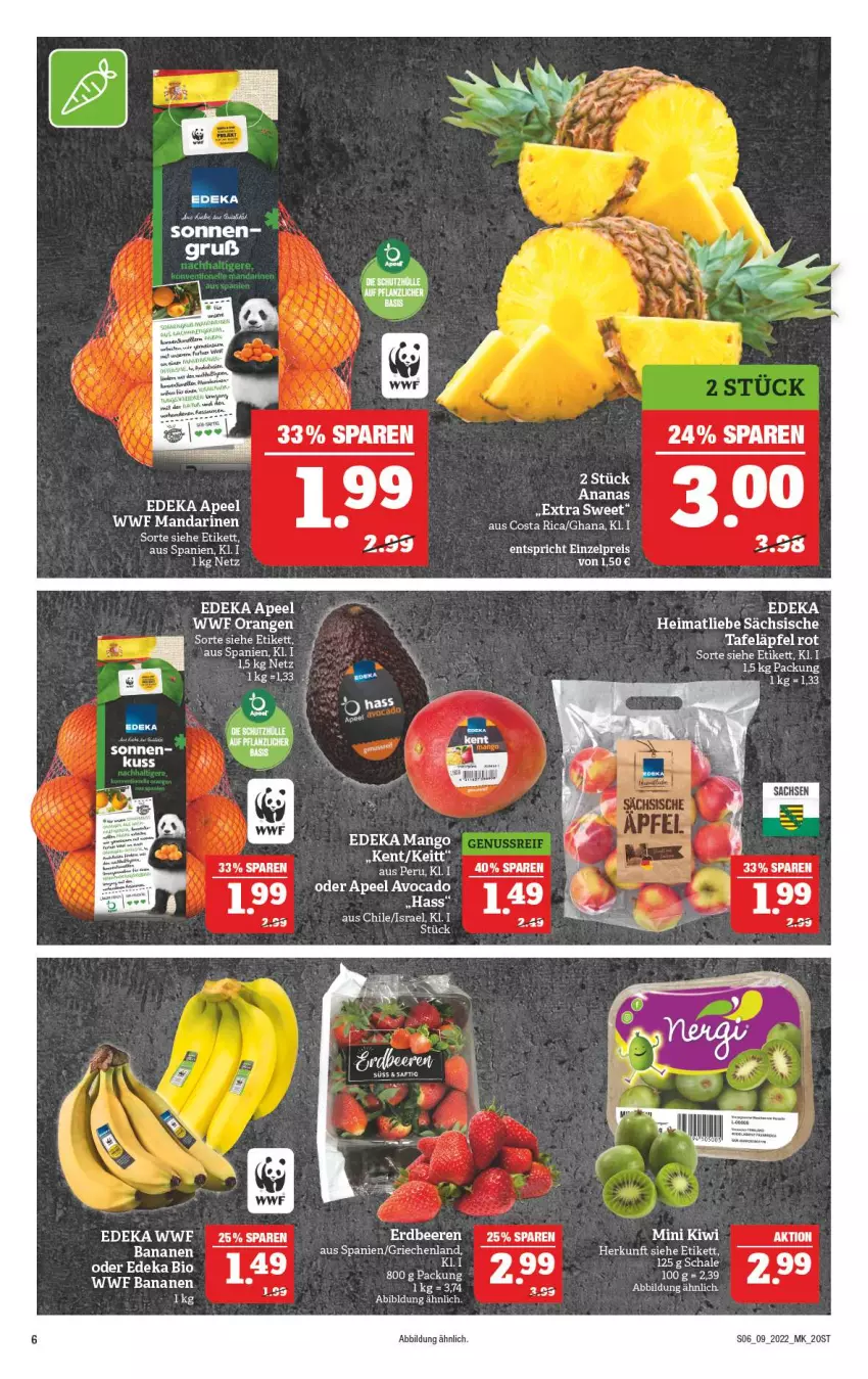 Aktueller Prospekt Marktkauf - Prospekt - von 27.02 bis 05.03.2022 - strona 10 - produkty: ananas, avocado, banane, bananen, beere, beeren, deka, erdbeere, erdbeeren, mam, mandarine, mandarinen, mango, orange, orangen, saft, tafeläpfel, Ti