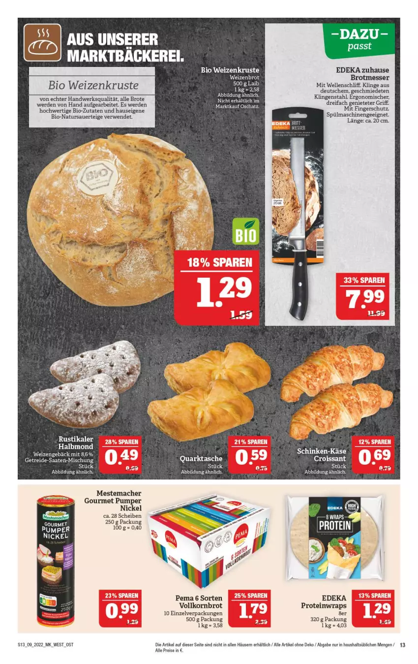 Aktueller Prospekt Marktkauf - Prospekt - von 27.02 bis 05.03.2022 - strona 17 - produkty: auer, bio, brot, deka, eis, elle, erde, Käse, korn, Kornbrot, mac, messer, mestemacher, natur, reis, rel, rwe, schinken, spülmaschinen, Ti, vollkornbrot, wrap, wraps, Yo