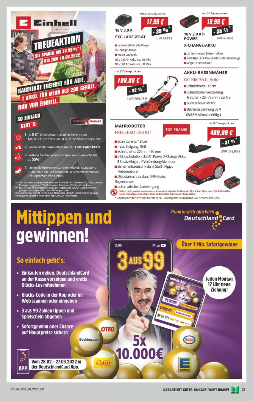 Aktueller Prospekt Marktkauf - Prospekt - von 27.02 bis 05.03.2022 - strona 29 - produkty: akku, akku-rasenmäher, auer, auto, Brei, bürste, bürsten, deka, deutschlandcard, eis, elle, gutschein, gutscheine, HP, ladegerät, mähroboter, rasen, rasenmäher, ring, sac, Tchibo, telefon, teller, Ti, tisch, uhr