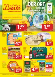 Gazetka promocyjna Netto Marken-Discount - Filial-Angebote - Gazetka - ważna od 15.10 do 15.10.2022 - strona 1 - produkty: angebot, auer, banane, bananen, berliner, bestpreis, bio, bio-bananen, bockwurst, cremissimo, die ofenfrische, Dr. Oetker, eis, ferrero, Ferrero Küsschen, filet, filets, fisch, kaffee, krakauer, langnese, langnese cremissimo, melitta, ndk, nuss, Ofen, pils, pilsener, pilsner, pizza, reis, sim, Spezi, thunfisch, thunfisch filets, Ti, versandkostenfrei, wurst, ZTE