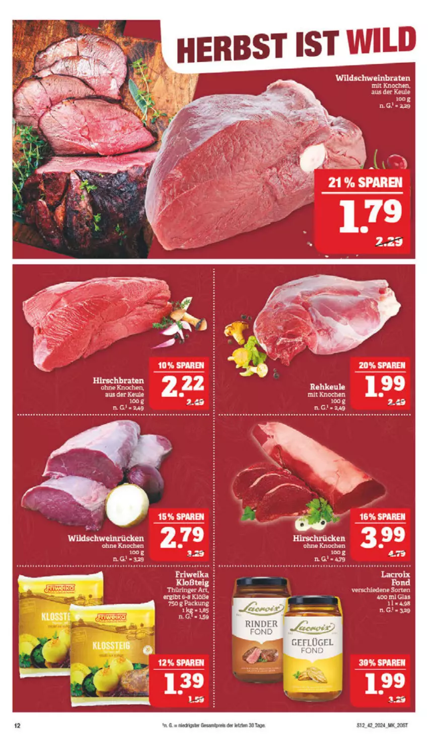 Aktueller Prospekt Marktkauf - Prospekt - von 13.10 bis 19.10.2024 - strona 12 - produkty: braten, eis, reis, rind, rinder, ring, schwein, wein, Wild, Wildschwein