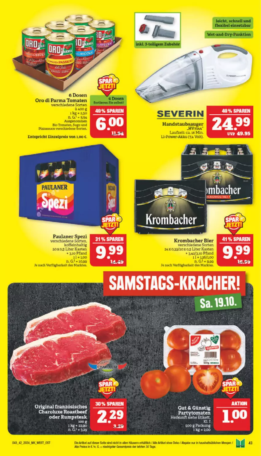 Aktueller Prospekt Marktkauf - Prospekt - von 13.10 bis 19.10.2024 - strona 43 - produkty: beef, erde, oder rumpsteak, roastbeef, rum, rumpsteak, steak, Ti