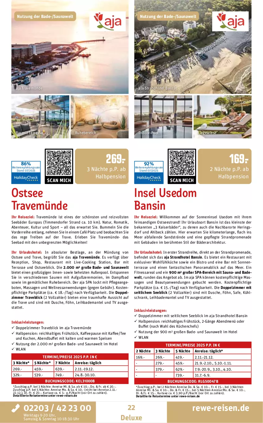Aktueller Prospekt Rewe Reisen - Reiseprospekt - von 24.07 bis 29.08.2025 - strona 22 - produkty: angebot, angebote, asti, axe, Bad, Bademantel, buch, dusche, eis, ente, erde, fanta, hering, Herings, inklusivleistungen, kaffee, Kaiser, küche, kuchen, Küchen, kühlschrank, kurtaxe, LG, Liege, mab, Mantel, natur, pool, rama, reis, rezept, ring, Schrank, Sport, tee, Ti, tisch, uhr, ZTE