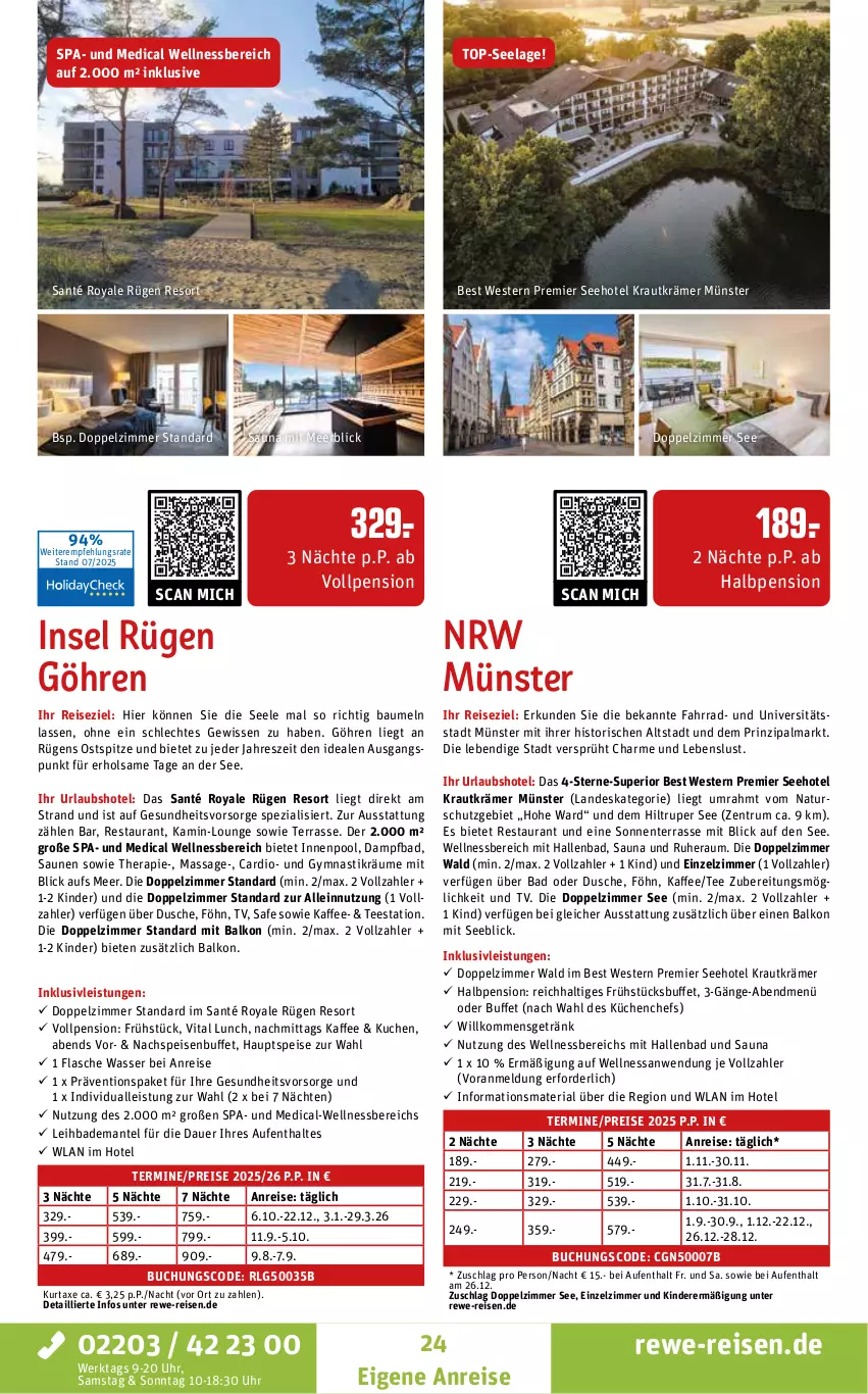 Aktueller Prospekt Rewe Reisen - Reiseprospekt - von 24.07 bis 29.08.2025 - strona 24 - produkty: asti, auer, axe, Bad, Bademantel, Bau, buch, dusche, eis, ente, Fahrrad, flasche, Gesundheit, getränk, inklusivleistungen, innenpool, kaffee, Kamin, Kinder, Kraut, küche, kuchen, Küchen, kurtaxe, LG, Mantel, natur, pool, reis, Ria, rum, Spezi, tee, Ti, uhr, vita, wasser, wellnessbereich, Weste