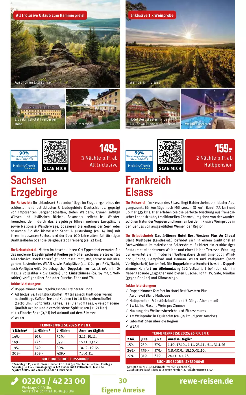 Aktueller Prospekt Rewe Reisen - Reiseprospekt - von 24.07 bis 29.08.2025 - strona 30 - produkty: aust, axe, Bad, Bau, Berger, bier, buch, Draht, drink, drinks, dusche, eis, elle, flasche, Freiberger, Garten, hama, inklusivleistungen, innenpool, kaffee, Kinder, kuchen, leine, mam, Mode, natur, nuss, pool, qualitätswein, qualitätsweine, reis, rwe, sac, saft, SANTE, sekt, snack, spirituosen, tee, Ti, uhr, usb, wein, weine, wellnessbereich, Weste, Whirlpool