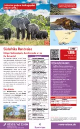 Gazetka promocyjna Rewe Reisen - Reiseprospekt - Gazetka - ważna od 29.08 do 29.08.2025 - strona 13 - produkty: amaro, aust, Austern, Bad, buch, Cap, deutschsprachige reiseleitung, dusche, eis, Elefant, elle, Garten, inklusivleistungen, krüger, Metro, Mode, natur, pingui, rama, reis, reiseverlauf, rel, rezept, Ria, Ti, uhr, Wild