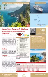 Gazetka promocyjna Rewe Reisen - Reiseprospekt - Gazetka - ważna od 29.08 do 29.08.2025 - strona 18 - produkty: Bad, balkonkabine, ball, bett, Betten, blume, blumen, body, buch, decke, dusche, eis, elle, ente, erde, getränk, getränke, inklusivleistungen, leine, meerblickkabine, Persona, pool, reis, reiseverlauf, rel, Ria, ring, rum, Sport, Thea, Ti, tisch, uhr