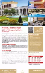 Gazetka promocyjna Rewe Reisen - Reiseprospekt - Gazetka - ważna od 29.08 do 29.08.2025 - strona 31 - produkty: alkohol, alkoholfreie getränke, Amber, angebot, aqua, asti, auer, axe, Bad, Bademantel, Bank, Bau, bier, bismarck, brunnen, buch, dusche, eis, ente, Fulda, Garten, getränk, getränke, inklusivleistungen, kraft, kühlschrank, kurtaxe, Mantel, Mode, ndk, reis, rosen, rum, SANTE, Schrank, schreibtisch, slip, Slipper, Sport, Thea, Ti, tisch, uhr, wasser, wein, ZTE
