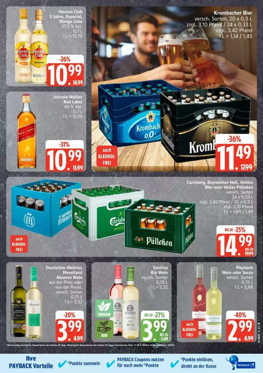 Aktueller Prospekt Edeka - Prospekte - von 02.03 bis 07.03.2026 - strona 21 - produkty: bier, coupon, coupons, krombache, krombacher, payback