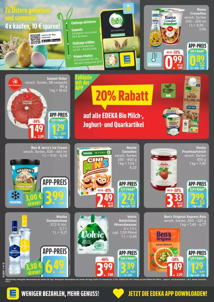 Aktueller Prospekt Edeka - Prospekte - von 02.03 bis 07.03.2026 - strona 4 - produkty: deka, eis, joghur, joghurt, quark, reis, Ti