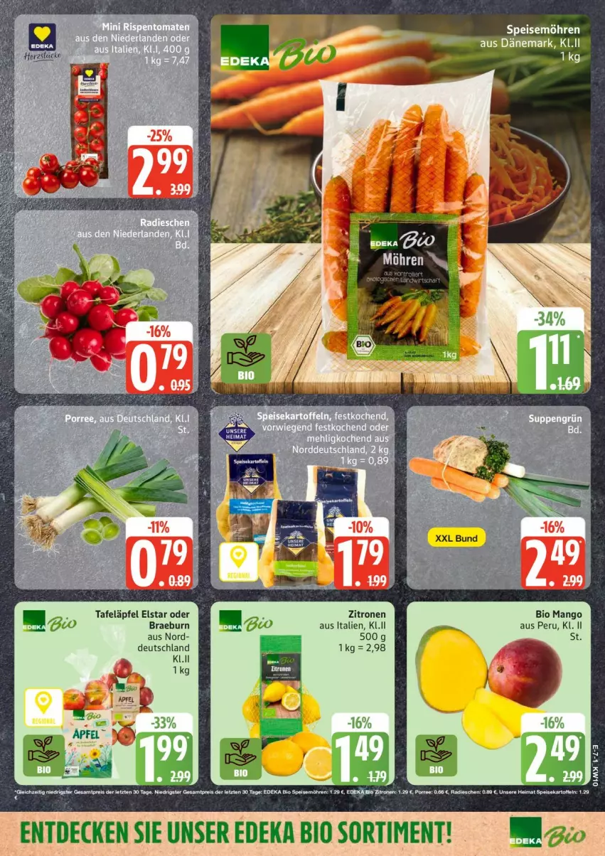 Aktueller Prospekt Edeka - Prospekte - von 02.03 bis 07.03.2026 - strona 7 - produkty: bio, decke, deka, edeka bio, mango, tafeläpfel, Ti, zitrone, zitronen