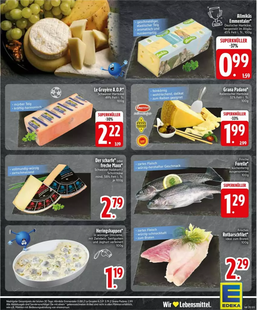 Aktueller Prospekt Edeka - Prospekte - von 15.06 bis 20.06.2026 - strona 15 - produkty: deka, elle, forelle, hartkäse, Käse, LG, padano, rel, schnittkäse, WICK