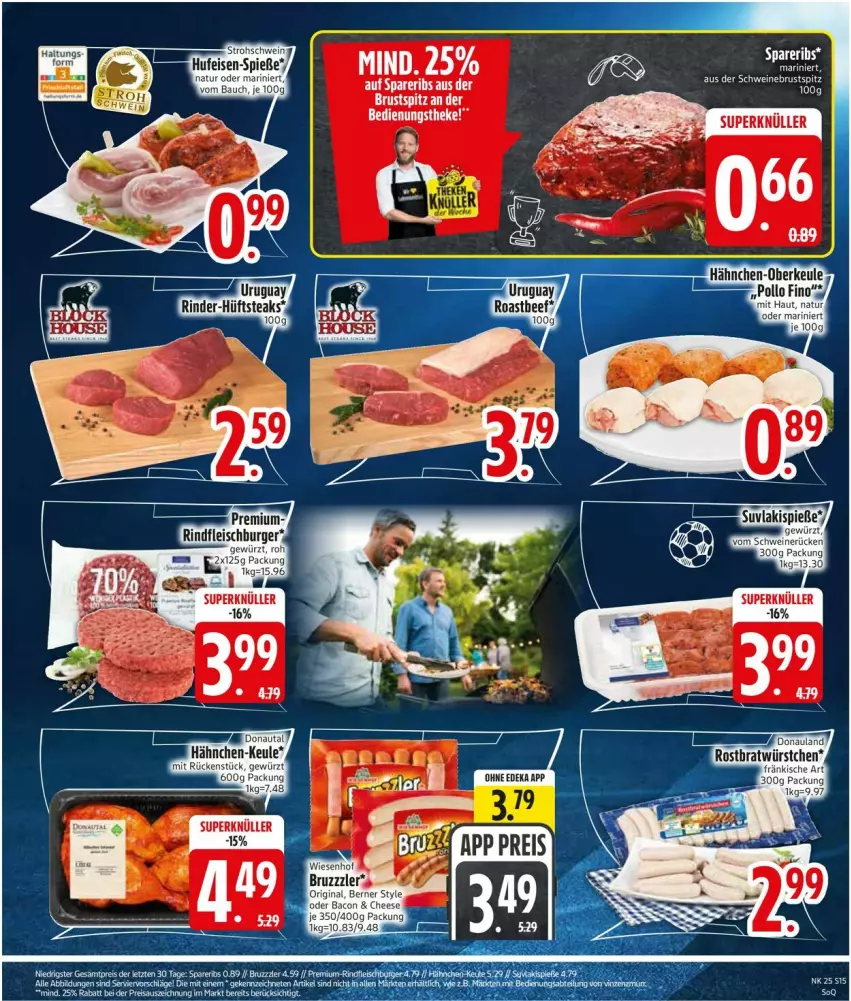 Aktueller Prospekt Edeka - Prospekte - von 15.06 bis 20.06.2026 - strona 19 - produkty: bacon, Bau, eis, gewürz, gin, K2, natur, schwein, schweine, schweinerücken, spareribs, wein, weine, würstchen