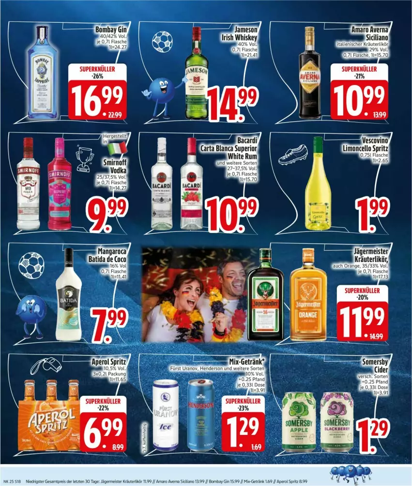Aktueller Prospekt Edeka - Prospekte - von 15.06 bis 20.06.2026 - strona 22 - produkty: amaro, aperol, averna, eis, getränk, gin, kräuter, kräuterlikör, likör, Meister