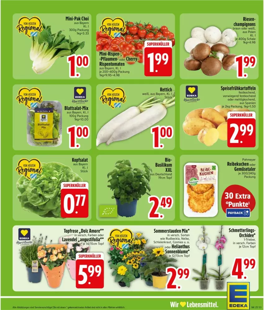 Aktueller Prospekt Edeka - Prospekte - von 15.06 bis 20.06.2026 - strona 5 - produkty: braun, champignon, champignons, champignons braun, deka, K2, kuchen, lebensmittel, mehl, Pak Choi, salat, topf
