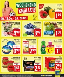 Gazetka promocyjna Edeka - Prospekte - Gazetka - ważna od 20.06 do 20.06.2026 - strona 27 - produkty: ball, beere, beeren, beutel, bio, eis, emmentaler, flasche, geschirr, geschirrspülmittel, Golden Longs, Hausmacher, heidelbeere, heidelbeeren, lebensmittel, mac, mars, mccain, olive, palmolive, paprika, Pfingstrosen, reis, rosen, salat, senf, snickers, spülmittel, Ti, tisch, weihenstephan, Weißwurst, wurst, ZTE