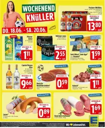 Gazetka promocyjna Edeka - Prospekte - Gazetka - ważna od 20.06 do 20.06.2026 - strona 28 - produkty: Abtei, albray, alkohol, auer, bier, Cap, captain morgan, chaumes, dallmayr, dallmayr capsa, eis, eistee, flasche, gulasch, Holz, jungbullen, kaffee, kaffee-kapseln, Käse, lyoner, Paula, paulaner, pfanne, Pfanner, ring, rum, Saint Agur, saint albray, schwein, tee, Ti, weichkäse, wein, wurst, Yo, Zelt