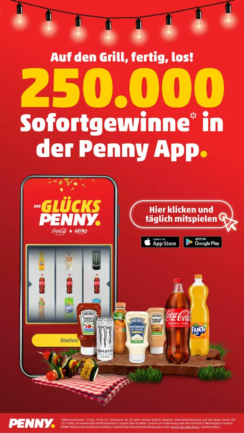 Aktueller Prospekt Penny - Prospekte - von 19.06 bis 24.06.2023 - strona 16 - produkty: Apple, coupon, grill, heinz, ketchup, Spiele, Ti