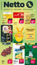 Gazetka promocyjna Netto - Woche 12 - Gazetka - ważna od 23.03 do 23.03.2024 - strona 1 - produkty: angebot, angebote, bohne, bohnen, butter, dallmayr, eis, joghur, joghurt, joghurt mit der ecke, Käse, käsescheiben, Laufen, Leuchte, leuchten, markenbutter, milram, Mon Chéri, Müller, obst, prodomo, reis, Ti, trauben