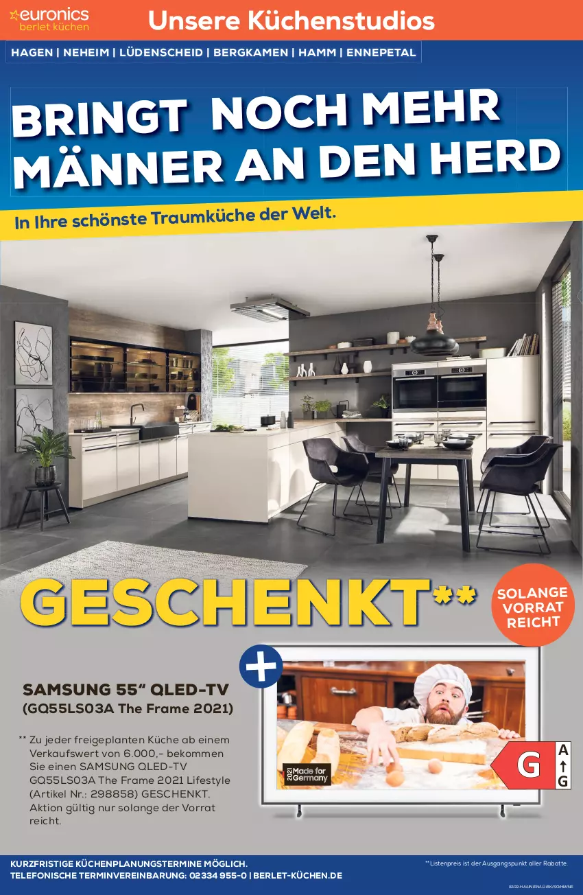 Aktueller Prospekt Berlet - Achtung!  - von 10.01 bis 15.01.2022 - strona 6 - produkty: beko, eis, küche, Küchen, qled, qled-tv, reis, ring, Samsung, telefon, Ti